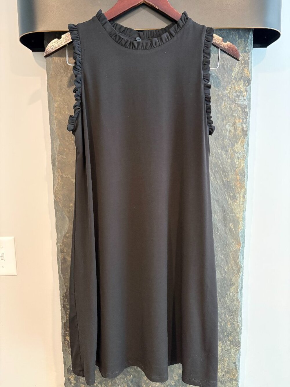 Suite 7 Black Sleeveless Slip Dress with Lining, 8P